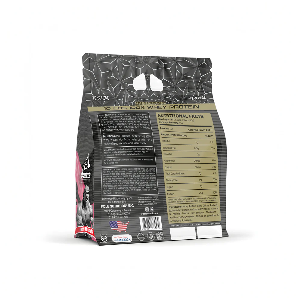 10 LBS POLE Nutrition 100% Whey Protein - Image 2