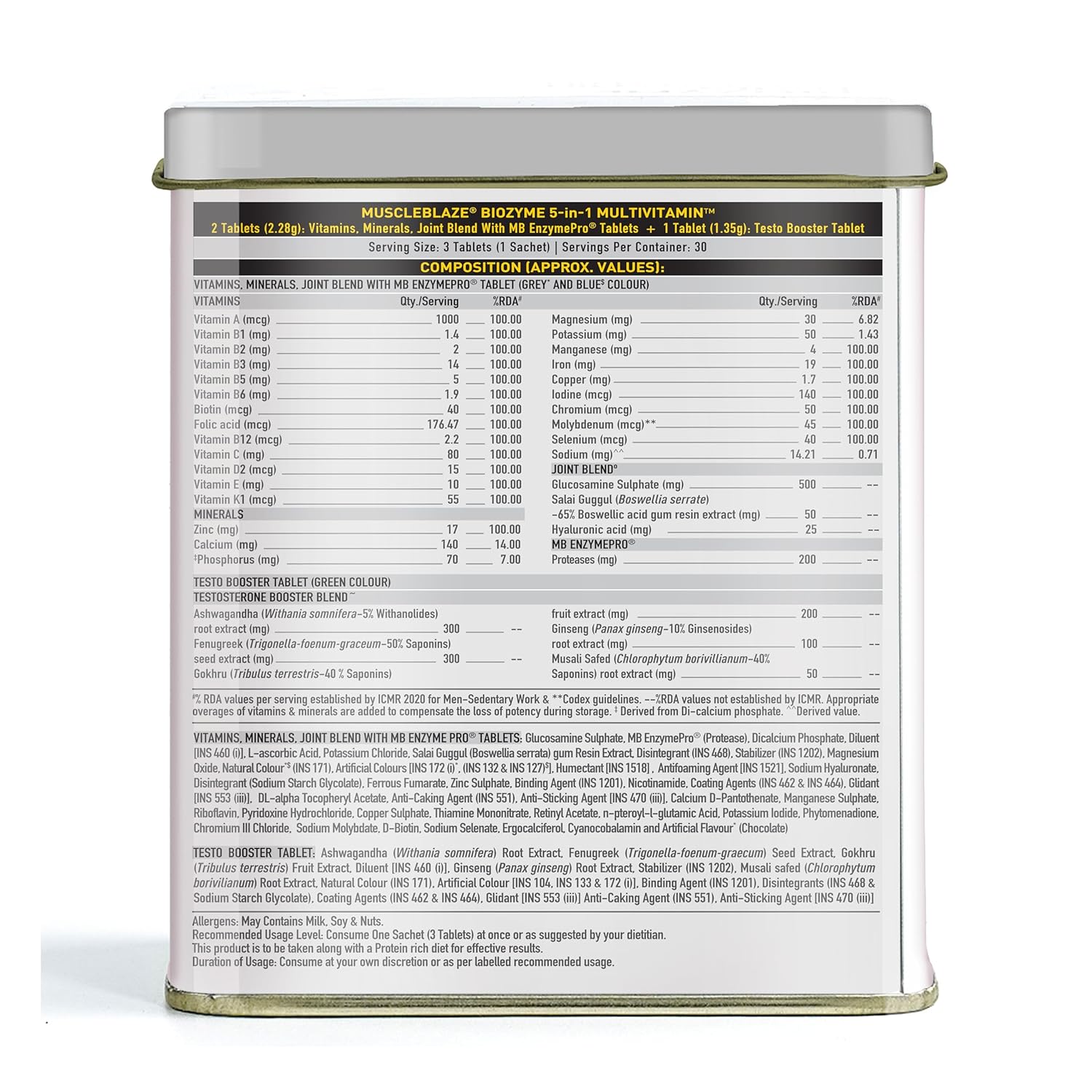 MuscleBlaze Biozyme 5 in 1 Multivitamin - Image 8