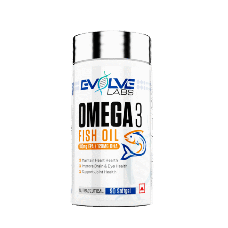 Evolve Labs Fish Oil – Omega-3 EPA & DHA Softgels (90 Capsules)